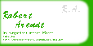 robert arendt business card